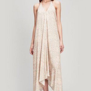 NWT Hansine Balinese Feather Halter Dress - Blue